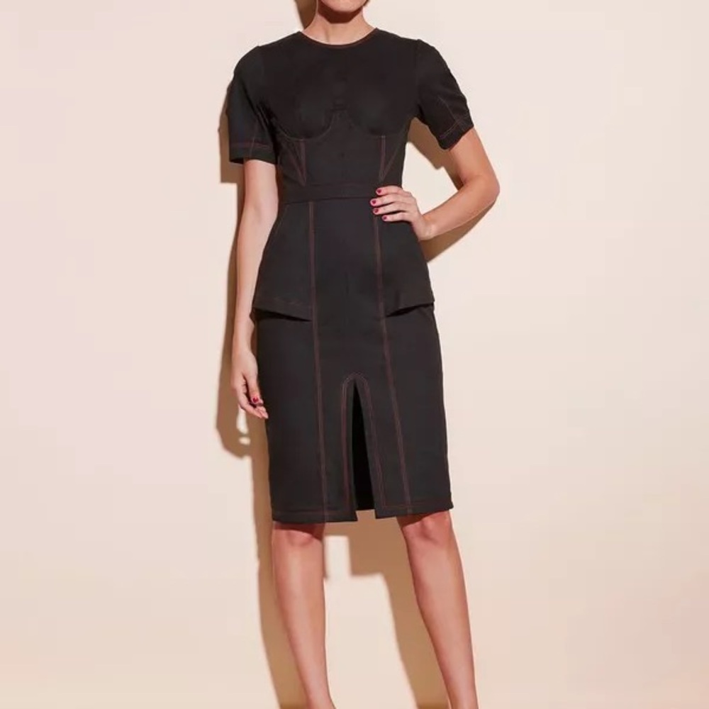 NWOT fleur du mal topstitch corset dress